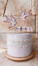 Load image into Gallery viewer, Personalised Vintage Swallow Cake Topper