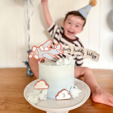 Load image into Gallery viewer, Personalised Vintage Aeroplane Cake Topper