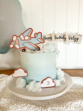 Load image into Gallery viewer, Personalised Vintage Aeroplane Cake Topper