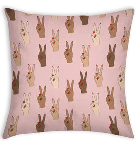 Pink Peace- out cushion