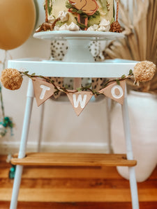 ‘ONE’ High Chair Bunting