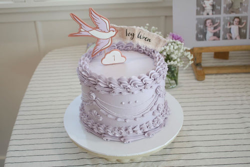 Personalised Vintage Swallow Cake Topper
