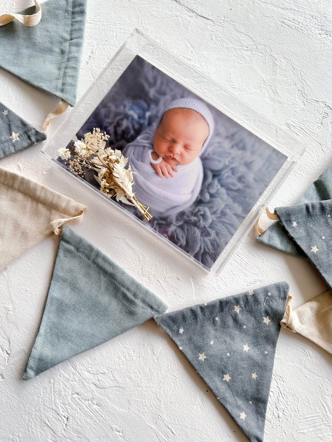 Bunting- Stars Blue/grey