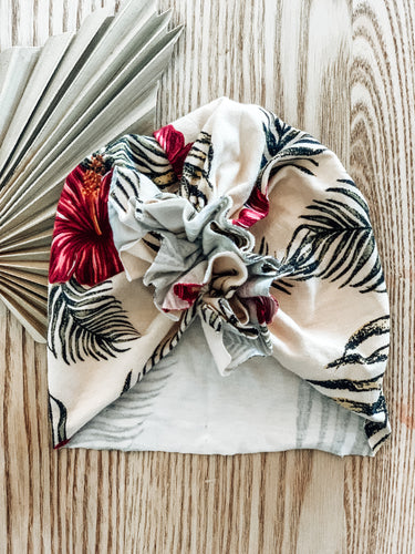 Raw Edge Ruffle Turban