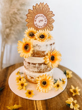 Load image into Gallery viewer, Personalised Sunflower Cake Topper
