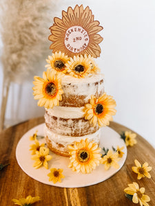 Personalised Sunflower Cake Topper
